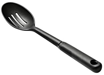 OXO - Good Grips Nylonlöffel mit Schlitzen, Nylon, Schwarz, Black, 3.4289999999999998 x 6.2229999999999999 x 36.83 cm, 0719812029139