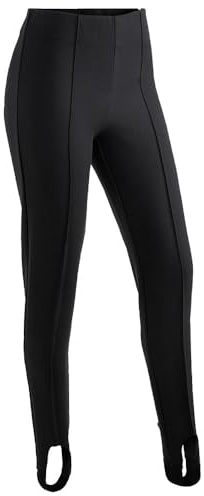 Maier Sports Sonja, Enganliegende Damen Skihose, Wasserabweisende Softshell Schneehose, Stretchmaterial mit klassischem Steg, PFC-frei, Schwarz, 23