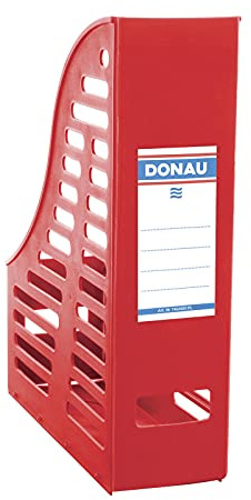 DONAU 7464001PL-04 Stehsammler, durchbrochen, PP, A4, klappbar, rot