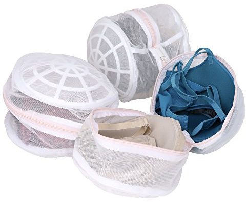 Laundry Science Premium Bra Wash Bag – Set of 3 Mesh Lingerie Laundry Bags for Delicates – Protects Bras, Underwear & Intimates in Washing Machine – Durable Zipper Closure – Regular Size