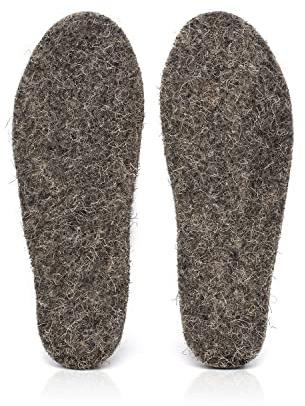Wool Boot Insoles Women's, Herdwick Felt Insoles for Wellies & Boots | Herdwick Wool Felt Boot Insoles, Keep Insulating When Damp, Wick Sweat Away, Trim to Fit, 10mm Thick, One Pair