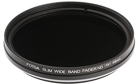 Ruili 49mm Slim Fader Variable ND Filter Adjustable ND2 to ND400 Neutral Density Lens Filter for DSLR Camera