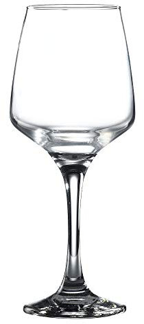 LAV Lal White Wine Glasses - 295ml - Pack of 6 - Small Glass Red Rose Long Stem Cocktail Party Drinking Goblet Gift Set