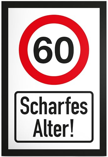 DankeDir! 60 Jahre Scharfes Alter Schild - Geschenk 60. Geburtstag Geschenkidee Geburtstagsgeschenk Sechzigsten Geburtstagsdeko Partydeko Party Zubehör Geburtstagskarte