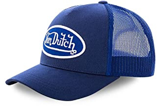 Von Dutch Cap Herren und Damen, Trucker Colors, Blau BLU | Unisex, Erwachsene 55,5-60cm, Verschluss Snapback, Steifes Mesh, Gebogener Schirm, Streetwear