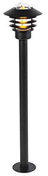 Qazqa - Moderne Außenleuchte I Wegeleuchte I Gartenlampe I Gartenleuchte I Standleuchte schwarz 100 cm IP44 - Prato I Außenbeleuchtung - Edelstahl Rund I Länglich - LED geeignet E27