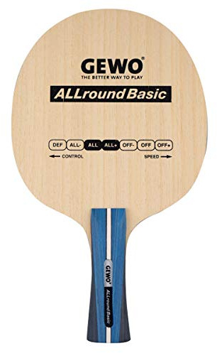 GEWO Allround Basic Tischtennisholz – 5-lagig, kontrolliert & fehlerverzeihend – Ideal für Einsteiger & Wiedereinsteiger – präzise Ballrückmeldung