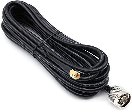 DollaTek Cavo di prolunga coassiale da 16 Piedi a Bassa Perdita (50 Ohm) per Radio/Antenna 3G / 4G / LTE/prosciutto/ADS-B/GPS/RF (Non per TV o WiFi) - SMA Maschio a N Maschio