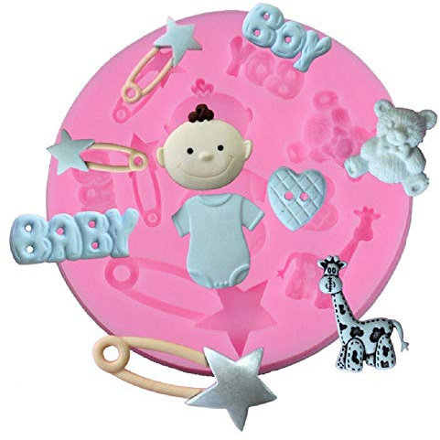 Lovelegis moule silicone pour SA154 accessoires bébé garçon broche cœur girafe ourson idée cadeau noël anniversaire fête DIY décoration créative