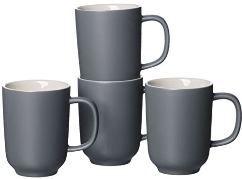 Ritzenhoff & Breker Kaffeebecher-Set Jasper, 4 Stück (1er Pack), Grau