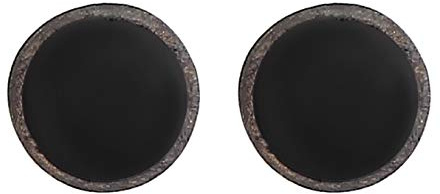 Kuzzoi Herren-Ohrringe Ohrstecker Rund (8 mm) gebürstet oxidiert, Herren Stecker mit Emaille schwarz aus 925 Sterling Silber, Ohrstecker für Männer, 0306121520