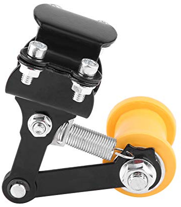 Aramox Tendeur de chaîne rail de guidage ajusteur de chaîne boulon sur rouleau accessoires de modification de moto outil universel noir