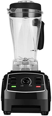 QREZ Blender Mixeur Multifonctions, Smoothie Blender Chauffant Blender Mixeur Puissant avec 2200W Mixeur Smoothie Et Milk-Shake avec 6 Lames en Acier Inoxydable Et 2L sans BPA Jarre,Noir