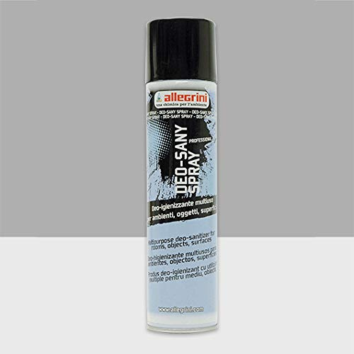 Deodorante per Ambienti Spray Sanitizzante Profumato Igienizzante per Ambienti Superfici Oggetti - Allegrini Deo Sany Spray - 12 Flaconi 400ml