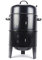 Holzkohlegrill Barbecue Smoker Räuchertonne Räuchergrill mit Thermometer Leichter Transport Räucherofen Rundgrill Holzkohlegrill Räuchertonne Grill Holzkohle Multifunktionsgrill Schwarz