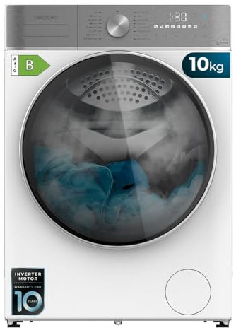 Cecotec Waschtrockner 10-6 kg Frontlader Bolero Wash&Dry 10680 Inverter B. 1400 U/min, 16 Programme, Inverter Plus Motor, SteamMax, OnSmart, Fuzzy Logic, SpaCare und Beladungsdetektor.