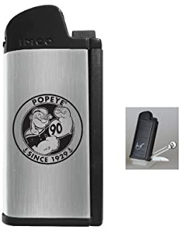 IMCO Pfeifenfeuerzeug Chic 4 Pipe Flint Pfeifenbesteck 90 Jahre Popeye Edition inkl. Lifestyle-Ambiente Tastingbogen