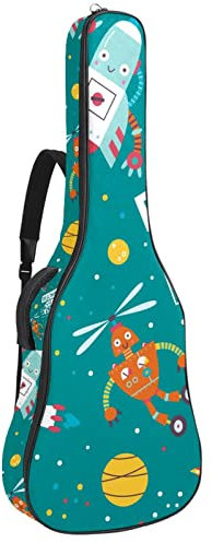 Akustikgitarrentasche Wasserdicht Gitarre Rucksack Dicke Weich Gepolstert Weiß Wassermelone Konzertgitarre Tasche, Farbe7, 42.9x16.9x4.7 in, Taschen-Organizer