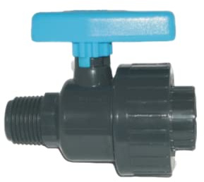 LionFlex PVC Kugelhahn Uniblock | Innengewinde x Außengewinde | Pool Schwimmbad Schwimmbecken Teich (1 1/2)
