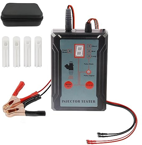 LUTIFIX Fuel System Tools Fuel Injector Tester and Cleaner Kit GDI Fuel Cleaning Tool with 6 Universal Adapters Supports Gasoline/Diesel injectors Adjustable Pulse Width Range 1-20HZ