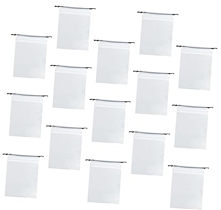 Alipis 30 Stk Mattierte Aufbewahrungstasche Stofftier-organizer-tasche Schmuckbeutel Mit Kordelzug Spielzeugbeutel Mit Kordelzug Plüsch Kind Sport Lagerung Weiß Transparente Tasche