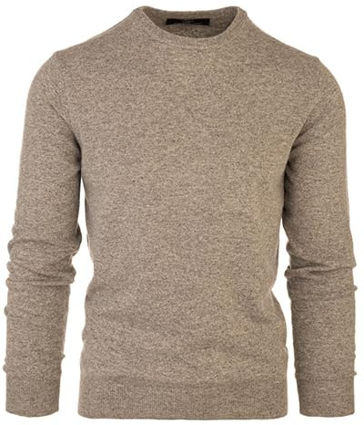 Cashmere Zone-Girocollo Maglione Uomo Pullover Invernale Manica Lunga Invernale Caldo in 5% Cashmere 25% Lana, 30% Viscosa e 40% Poliamide (L, Grigio Melange)