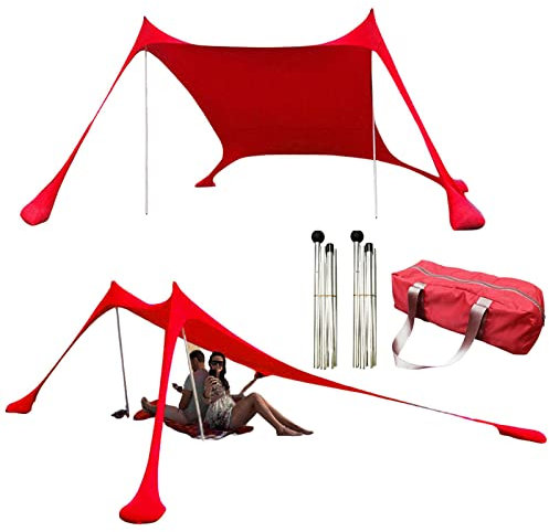 Strandmarkise | Sonnenzelt für den Außenbereich | Strandmarkise wasserdicht und UV-beständig | -Sonnenblende für Garten, Camp, Carport