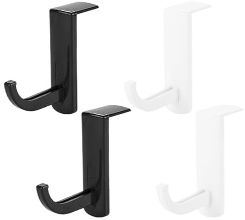 OQKAHIV 4 pcs crochets supports pour casque de moniteur pour écran d'ordinateur, Faciles à installer avec leur adhésif solide, ces crochets maintiennent vos écouteurs en ordre et à portée de main