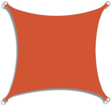 ENEN Vela Ombreggiante Impermeabile, Vele Ombreggianti Rettangolare Colore Solido Tenda a Vela per Esterno Telo Tenda da Sole, Vela Ombreggiante per Terrazza, Giardino (3x4m,Arancione)
