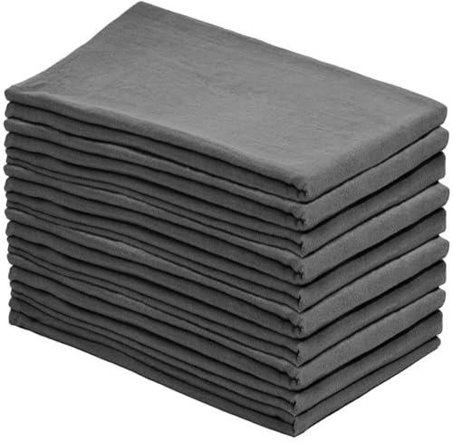EIYVPRA 10 Paños de Microfibra para Ventanas y Platos, Paños de Limpieza de Microfibra, Gris, 30 x 40 cm