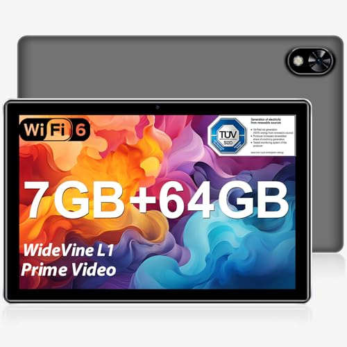 DOOGEE U9 2025 Neueste Tablet 10 Zoll 64GB ROM (1TB TF) + 7GB RAM WiFi 6 Kinder Tablet Android 5060mAh 1280 * 800 HD+ IPS/Dual Camera/Bluetooth 5.0/ Typ C/ 3.5mm Kopfhöreranschluss
