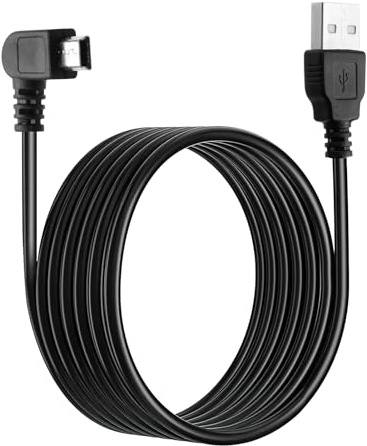 11.5FT/3.5M Mini USB Cable 90 Degree Left Angle Charger USB 2.0 A Male To Mini B Charge Cord Extra Long Cables for Nextbase Dash Cam Car GPS Navigator DVR MP3 Gopro Hero Digital Camera