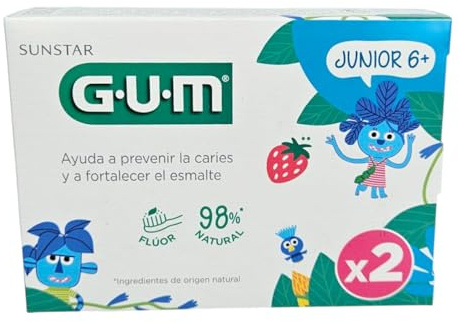GUM Junior Zahnpasta Gel, 2er Pack (2 x 50 ml)