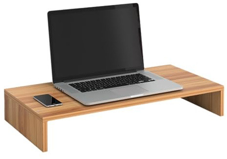 Machtiging Elevador Monitor,Elevador Pantalla Ordenador,Soporte Elevador Monitor Madera ErgonóMico,Organizador De Escritorio para Pc,Modelo CláSico,con Espacio Almacenamiento,para Ordenador