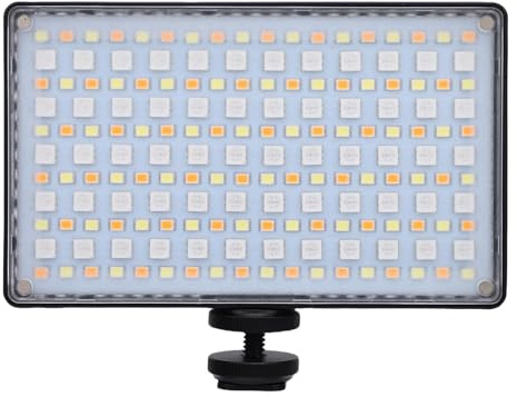 Plyisty Panneau Lumineux Vidéo LED RVB avec Teinte 0-359°, Température de Couleur 1800 K-9 000 K, Batterie 95 CRI 3300 MAh, 20 Effets pour Photographie, Enregistrement Vidéo, Vlog