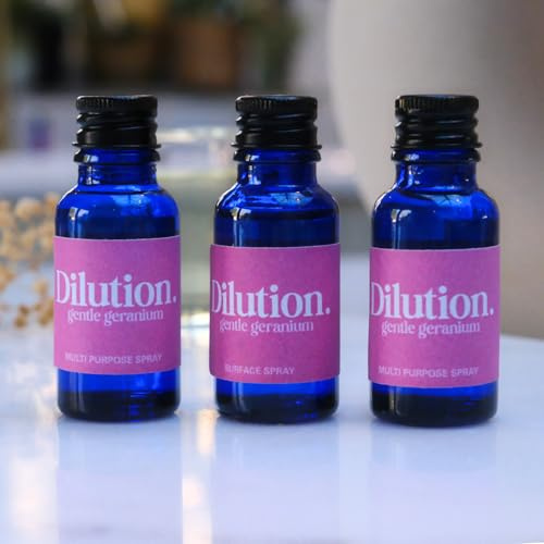 Dilution. Dilution Multi-Purpose Spray Refills scented with 100% pure essential oils (Geranium)