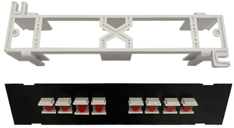 Jazuaiao 8-Port for Optical Fiber Panel Module-Mounted Panels Rj45 Ethernet Cable Management Frame Home Networking Panel Accessories Panels in Wall Wall Mount