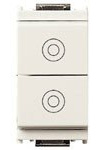 Vimar Serie Idea – Pulsante doppio 1 polo Contatto aperto 10 A Bianco