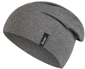 Sterntaler OCS Beanie Melange – Unisex Baby Mütze aus Melange-Singlejersey (Bio) – weiche Kopfbedeckung mit zwei Tragevarianten – lässige Übergangsmütze für Babys & Kinder – asphalt, Gr. 51