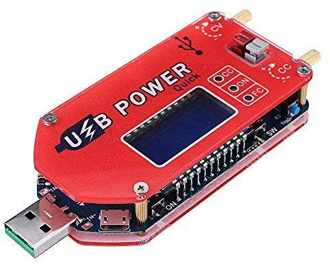 DollaTek 15W USB Step UP Módulo de Fuente de alimentación Boost Convertidor Ajustable Potenciómetro de Control de Velocidad del Ventilador con Pantalla LCD - Rojo