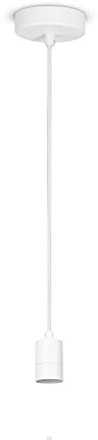 Paco Home Deckenlampe Pendellampe Deckenleuchte Kompatibel Mit Lampenschirm Hängelampe Lampenaufhängung E27 Textilkabel Kürzbar Fassung 1-Flammig Weiß
