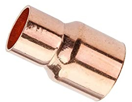 EZ-FLUID Plumbing 2 X 1-1/2 C X C Reducer Coupling, Pressure Reducing Copper Coupling Fittings With Stop, Solder Copper Pipe Connection for Residential, Commercial. (1 Pack)