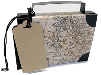 Reisekoffer aus Papier und Karton 15x11x3,5cm | Geschenkverpackung, Für Geldgeschenk zum Urlaub, Für Reisegutschein, Edel und handgemacht, Aus hochwertigen Materialien