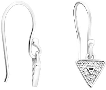 SOFIA MILANI - Damen Ohrringe 925 Silber - mit Zirkonia Steinen - Dreieck Ohrhänger