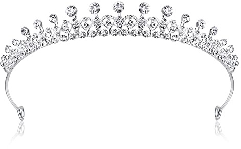Lovelyshop Tiara in Schleifenform, Kristall, Prinzessin, Brautschmuck, Legierung, für Party, Hochzeit, Quinceanera