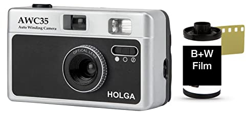 Holga 35 mm piccolo fotogramma automatico motore fotocamera Set incl. pellicola in bianco e nero + batteria