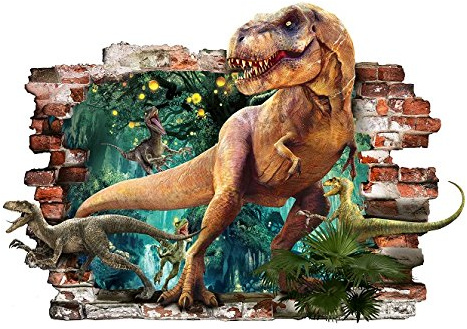 Dinosaurie-väggdekal med Tyrannosaurus Rex, 82–57 cm