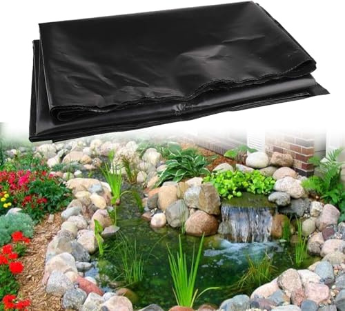 Dtyubfg Bâche EPDM pour Bassin 8x14m, Flexible, résistante aux UV, Facile à découper – Étanchéité et durabilité - Idéale pour bassins à Poissons, Cascades, Jardins Aquatiques, fontaines