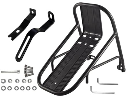 LOVIVER Gepäckträger aus Stahl mit mehr als 33 lbs Ausrüstung Regal Fahrradträger vorne zum Einkaufen Mountainbike Reisen Rennrad Faltrad