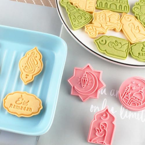 Eid Mubarak Cookie Cutters Kit, Mosque, Lantern, Camel, Islamicate Star